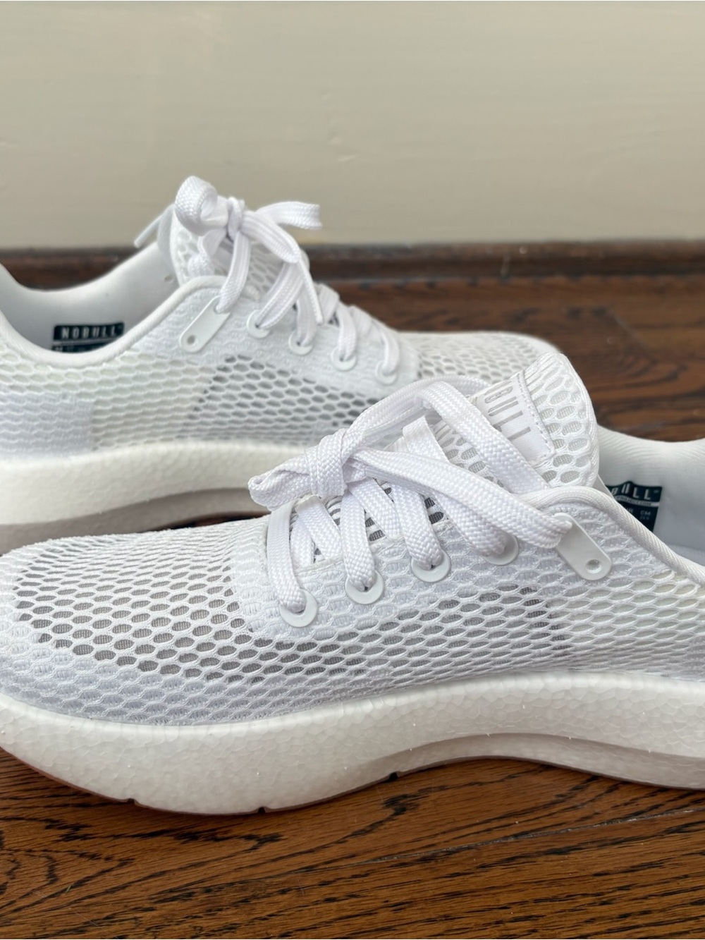 NOBULL White Mesh Sneakers with Gum Toe - Picture 3 of 4